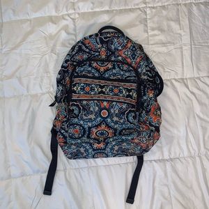 BLUE AND ORANGE VERA BRADLEY BACKPACK